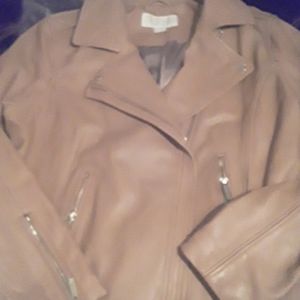 Tan leather jacket
